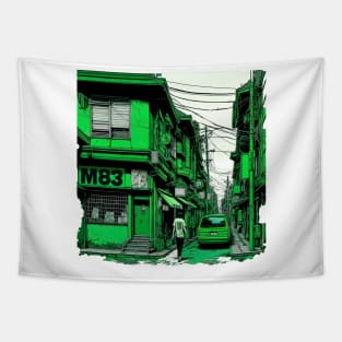 : M83 : Retro Style Fan Design Tapestry