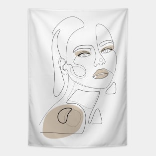 Beige Girl Tapestry