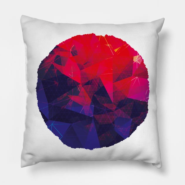 Geometric Super Moon Pillow by Chairboy