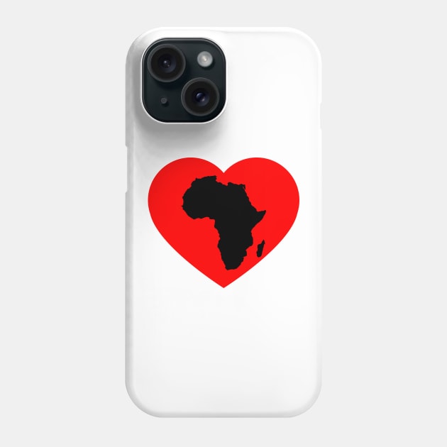 Africa Heart, African, African American Phone Case by UrbanLifeApparel