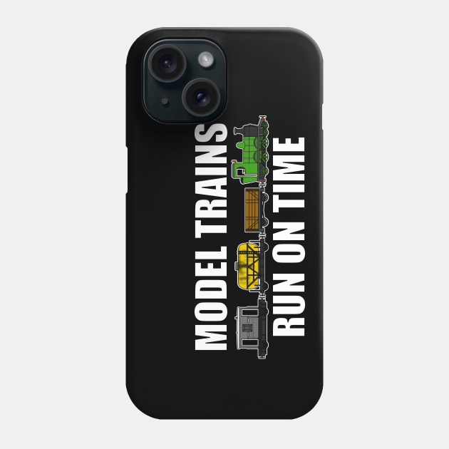 Model Trains Run On Time Railway Funny Phone Case by doodlerob