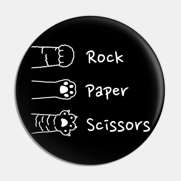 Rock Paper Scissors Cat Paw Pin by dentikanys