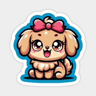 Joyful Kawaii Dog Magnet