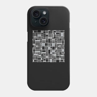 Map Lines Grey Black Phone Case