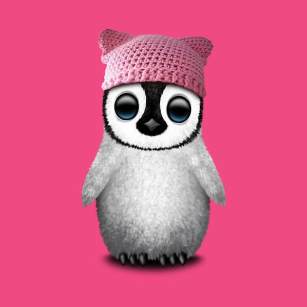 Cute Baby Penguin Wearing Pussy Hat by jeffbartels