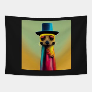 colourful meerkat Tapestry