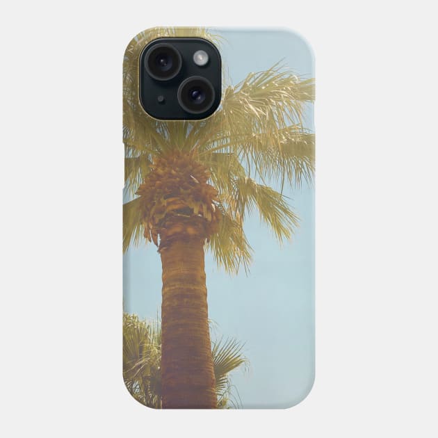 Pretty picture of a Palm Tree. Pretty Palm Trees Photography design with blue sky Phone Case by BoogieCreates