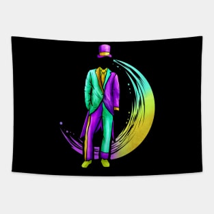 Men Costume With Hat For Mardi Gras Tapestry