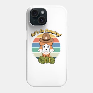 Cute Poodle Wants to go Camping Phone Case