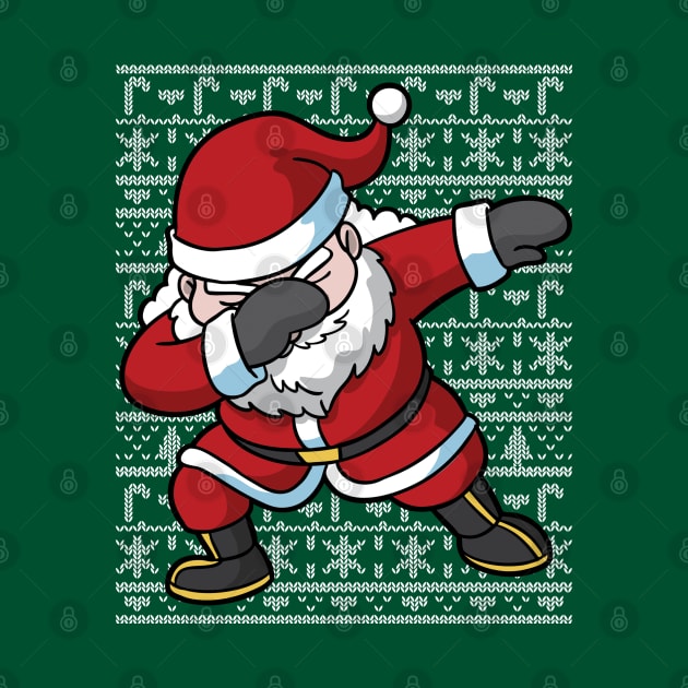 Dabbing Santa Claus Ugly Christmas Sweater by E