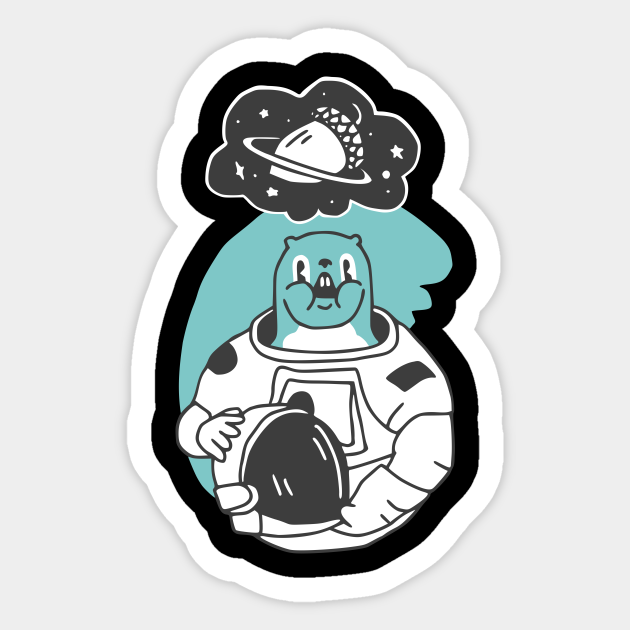 Space Squirrel - Squirrel - Sticker