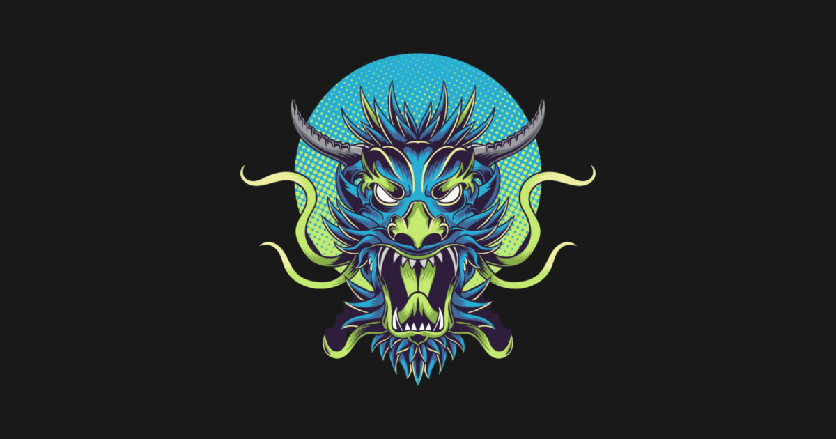 Download Roaring dragon - Roaring Dragon Head - Long Sleeve T-Shirt ...