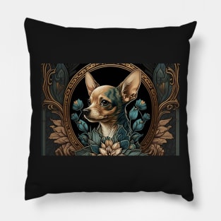 Chihuahua - Art Nouveau Style Pillow