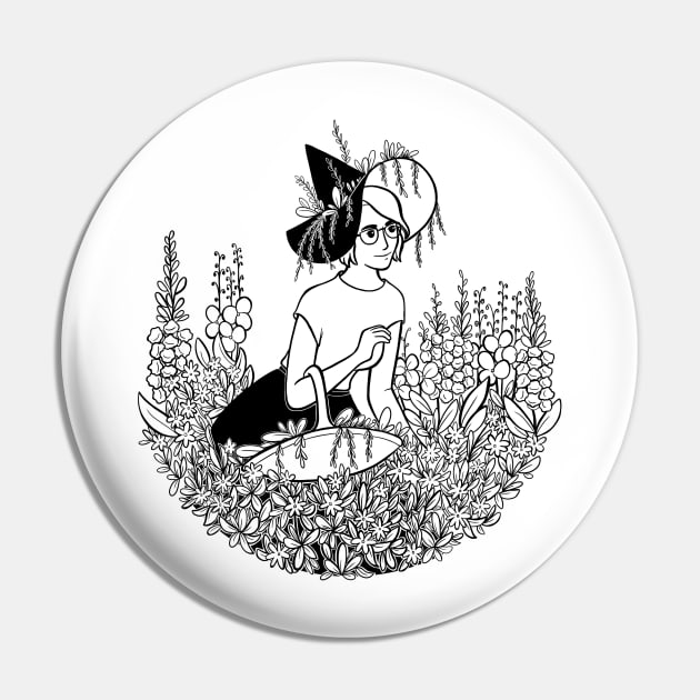 Flower Witch Pin by Melissa Jan