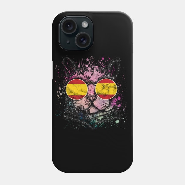 Gato españa gafas Phone Case by RataGorrata