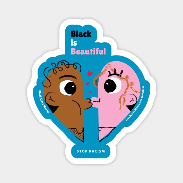 VALENTINE (STOP RACISM) Magnet by fukka