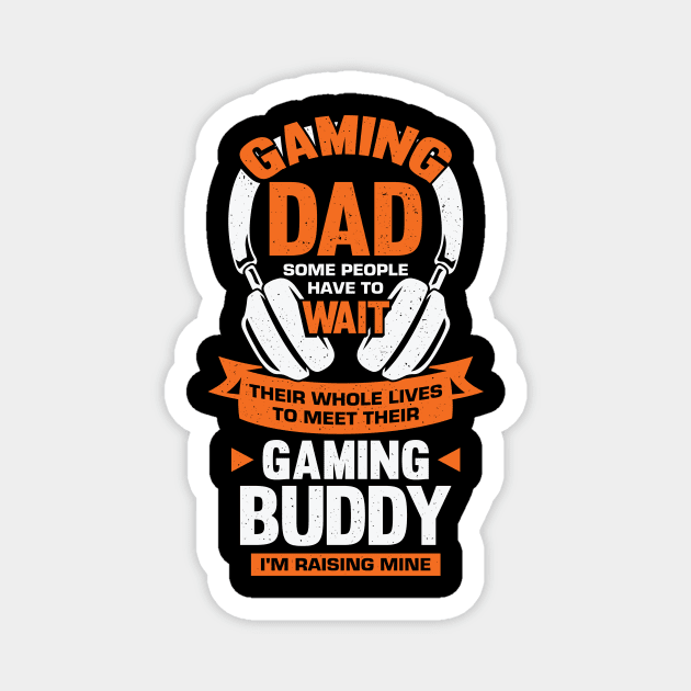 Gaming Dad Son Gamer Father Gift Magnet by Dolde08