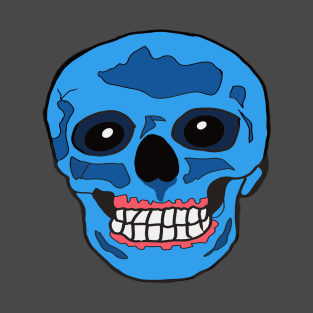 Cool blue human skull T-Shirt