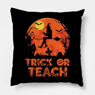 Trick or Teach Halloween Teacher Gift Pillow