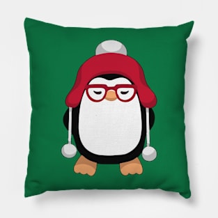 PENGUIN CHRISTMAS GLASSES Pillow