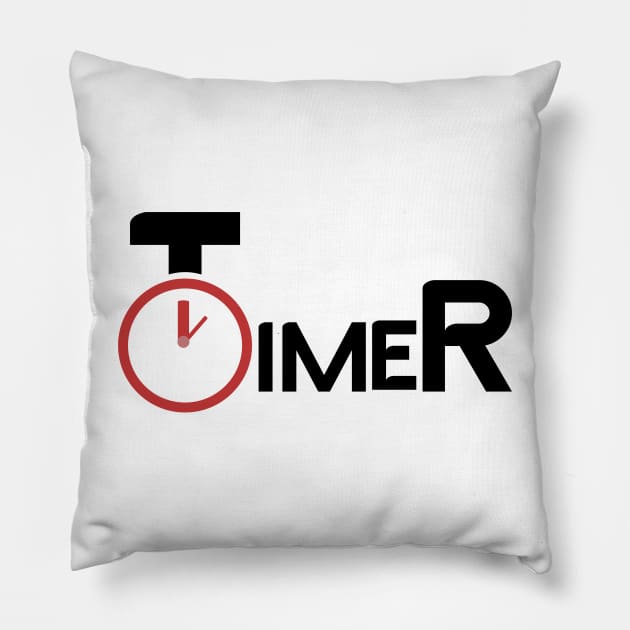 TIMER Pillow by Marku's Prints