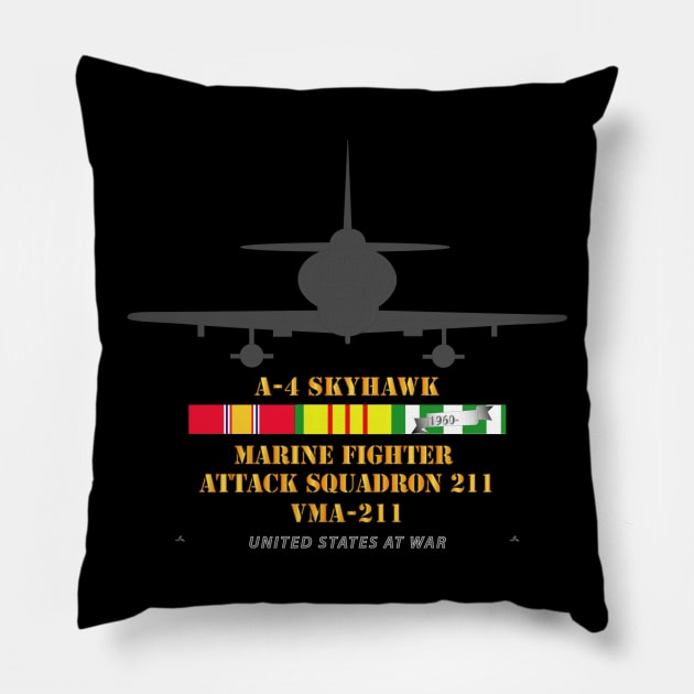 A-4 Skyhawk - VMA 211 w VN SVC Pillow by twix123844