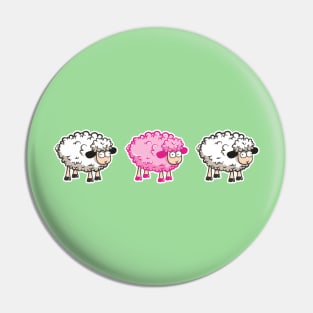 The Pink Sheep 3 sheep version Pin