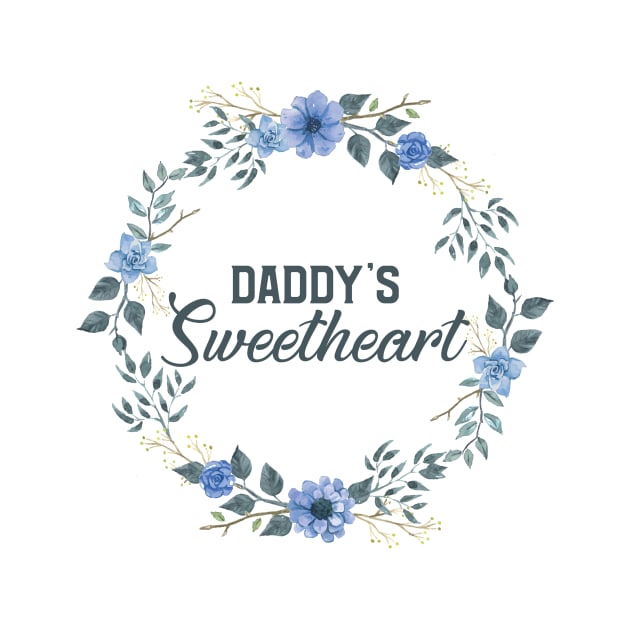 Cute Floral Daddy's Sweetheart Daughter Flowers by theperfectpresents