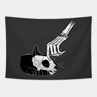 Skeleton and Kitty Tapestry