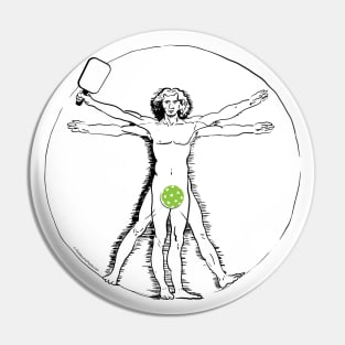 Davinci Proportions of Man Pickleball Pin