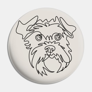 One line Schnauzer Pin