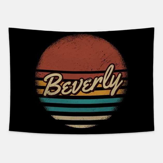 Beverly Vintage Text Tapestry by JamexAlisa