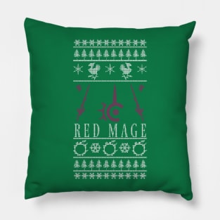 Final Fantasy XIV Red Mage Ugly Christmas Sweater Pillow