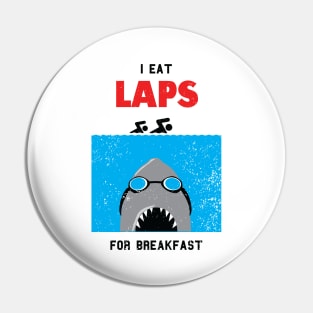 shark swimmer eats laps for breakfast Pin
