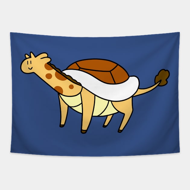 Giraffe Turtle Tapestry by saradaboru