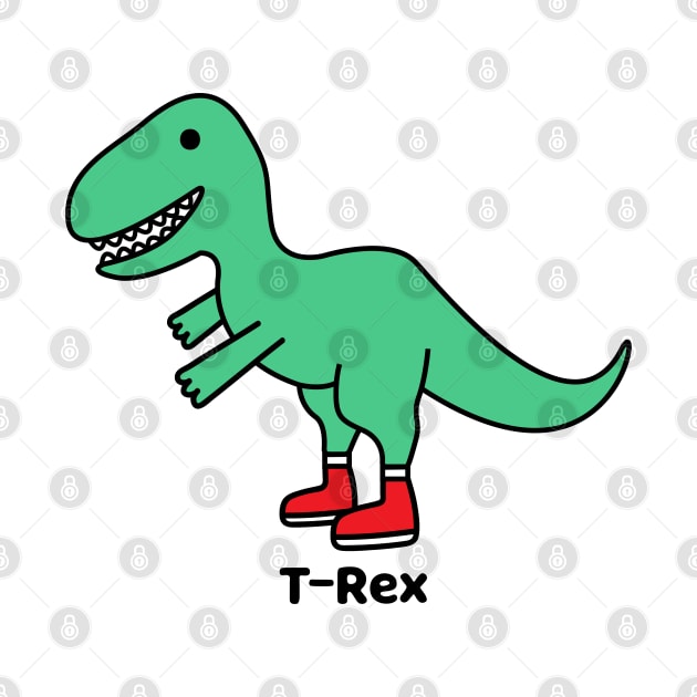 Tyrannosaurus With His Shoes by dewarafoni