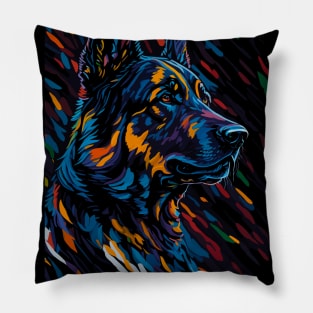 Abstract German Shepherd Pillow