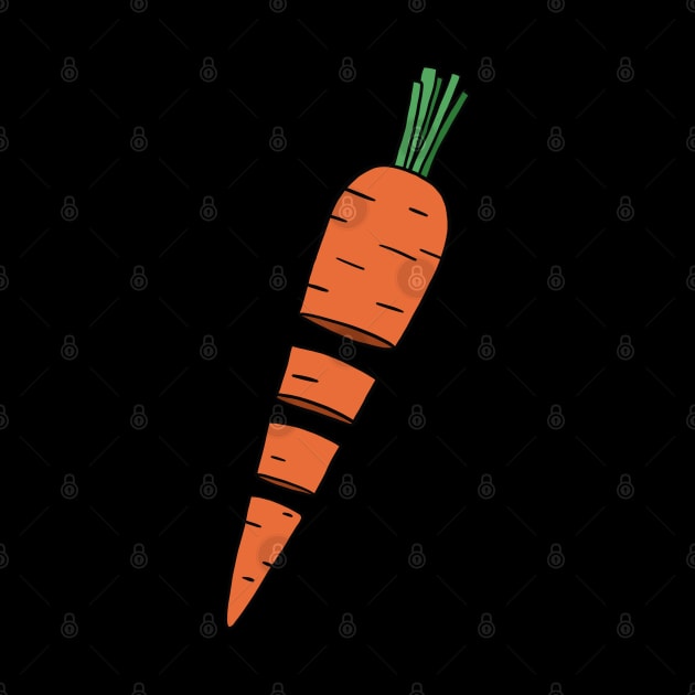 Geometric Carrot Artwork - Warhol Vegetables (Vegetarian or Vegan Idea) by isstgeschichte