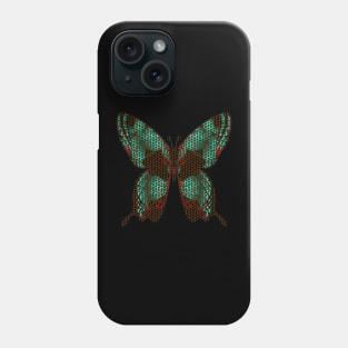 Fantasy Butterfly in Iridescent Green Polka Dot Phone Case