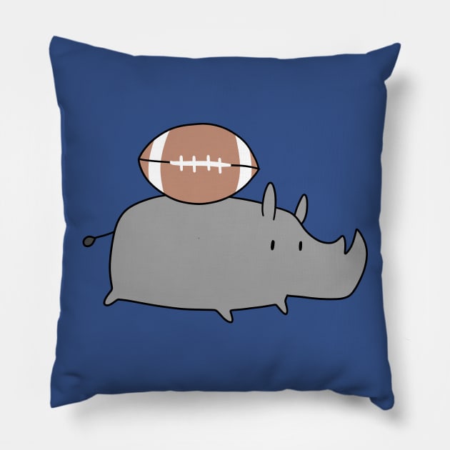 Football Rhino Pillow by saradaboru