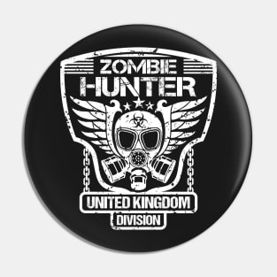 United Kingdom Zombie Hunter Halloween Pin