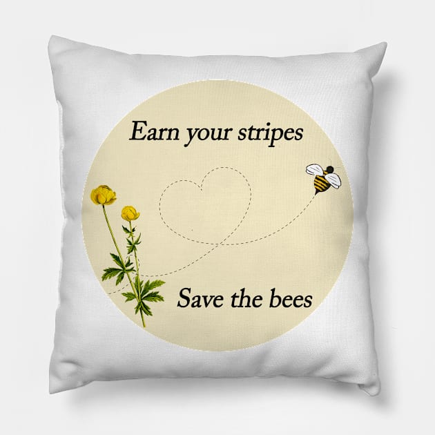 Save the Bees Pillow by barn-of-nature