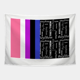 Genderfluid, They/Them Pronouns - Identity Pride Tapestry