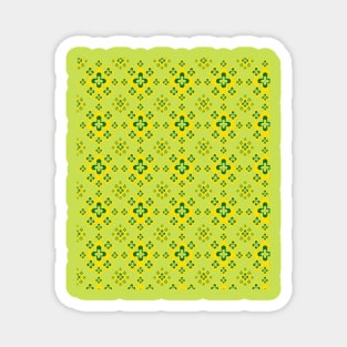 Yellow and green floral seamless pattern Magnet