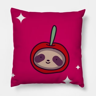 "Thinking of You" Cherry Sloth Face Pillow