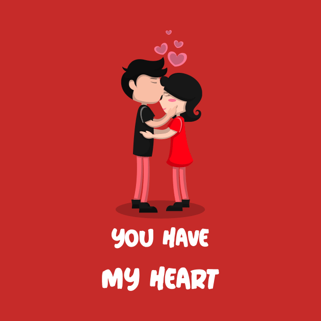 YOU HAVE MY HEART VALENTINE TEE by HoosierDaddy