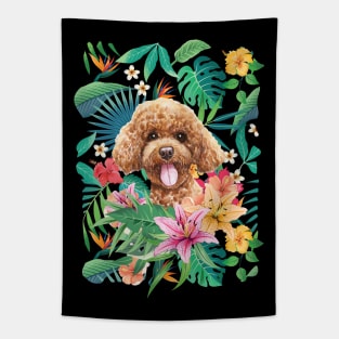 Tropical Red Toy Poodle 1 Tapestry