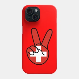 Switzerland Flag V Sign Phone Case