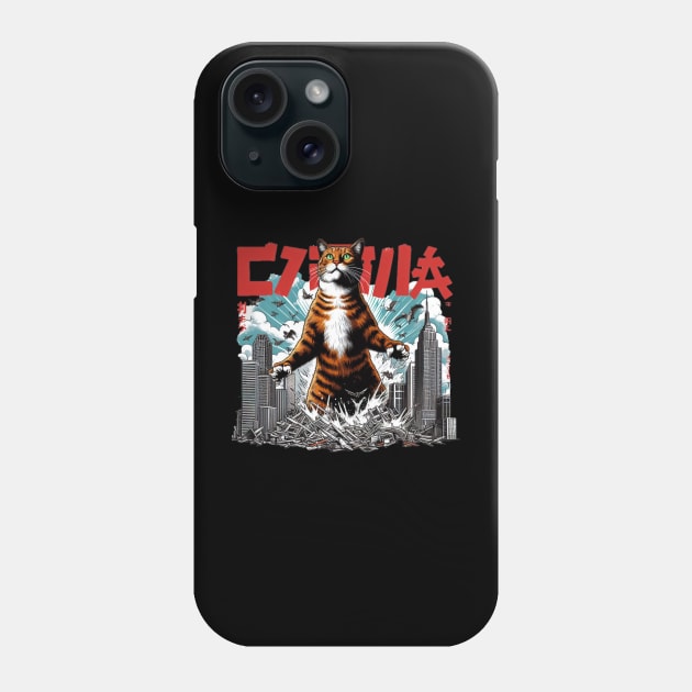 Catzilla Phone Case by Jason's Finery