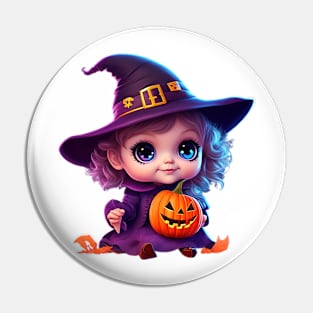 Cute Baby Witch Pin